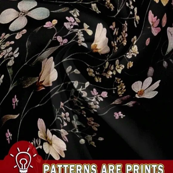 NIP Floral Black Tank Top - Picture 2 of 4